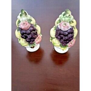 Lifton Vintage Salt and Pepper Shakers Colorful Fruit Design